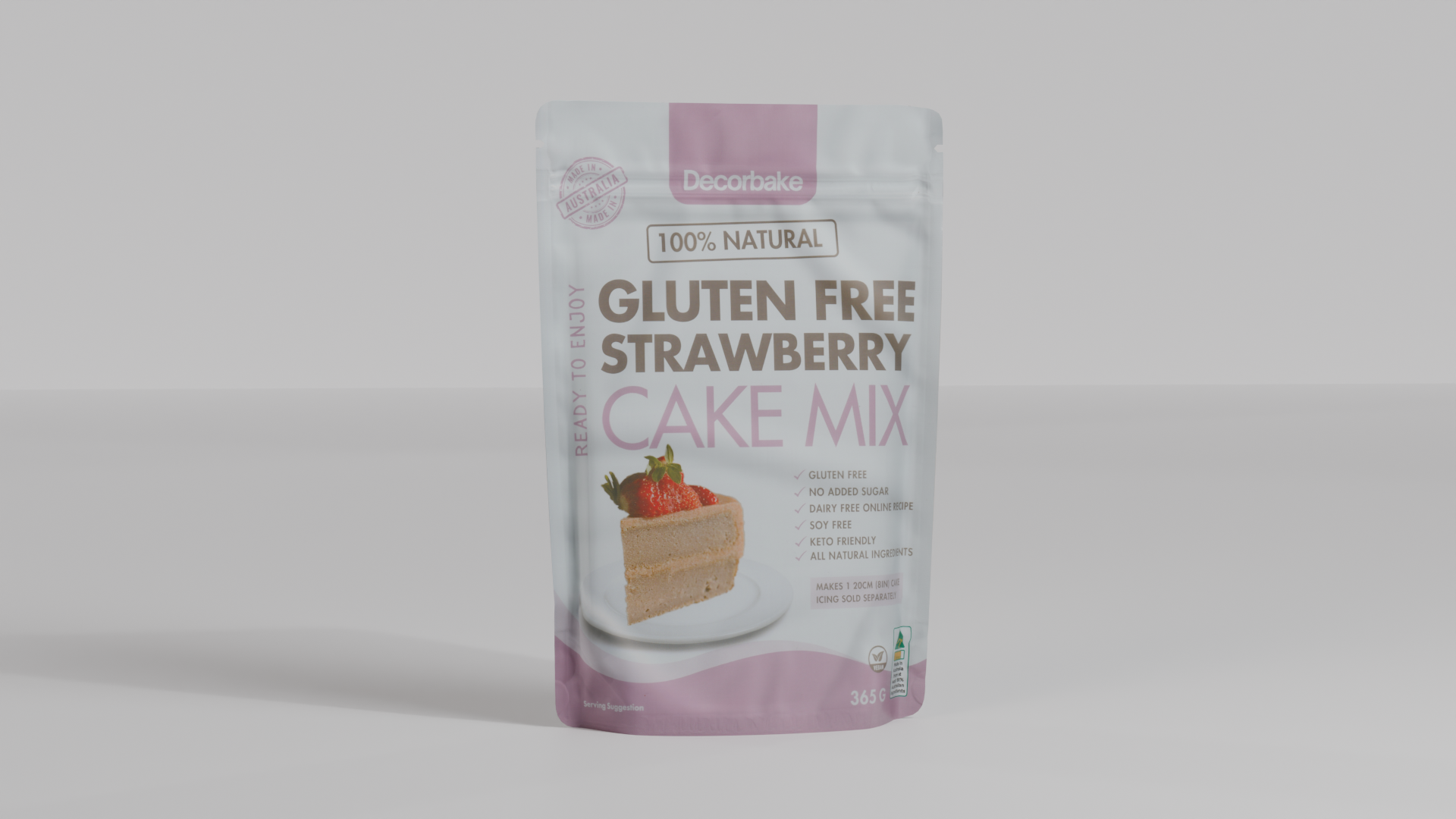 Premium Strawberry Cake and Buttercream Icing Mix | Gluten-Free & No Added Sugar