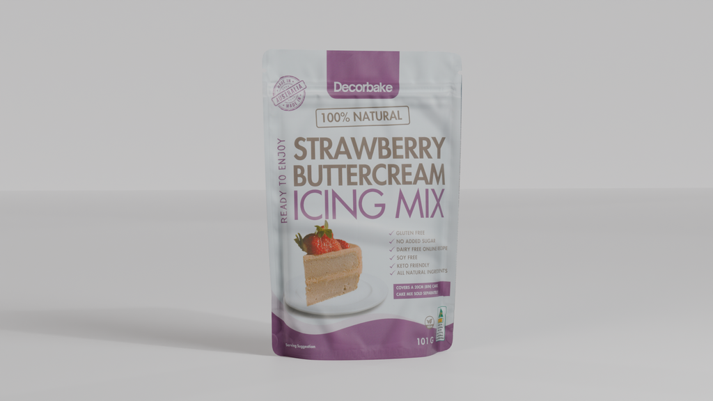 Premium Strawberry Cake and Buttercream Icing Mix | Gluten-Free & No Added Sugar