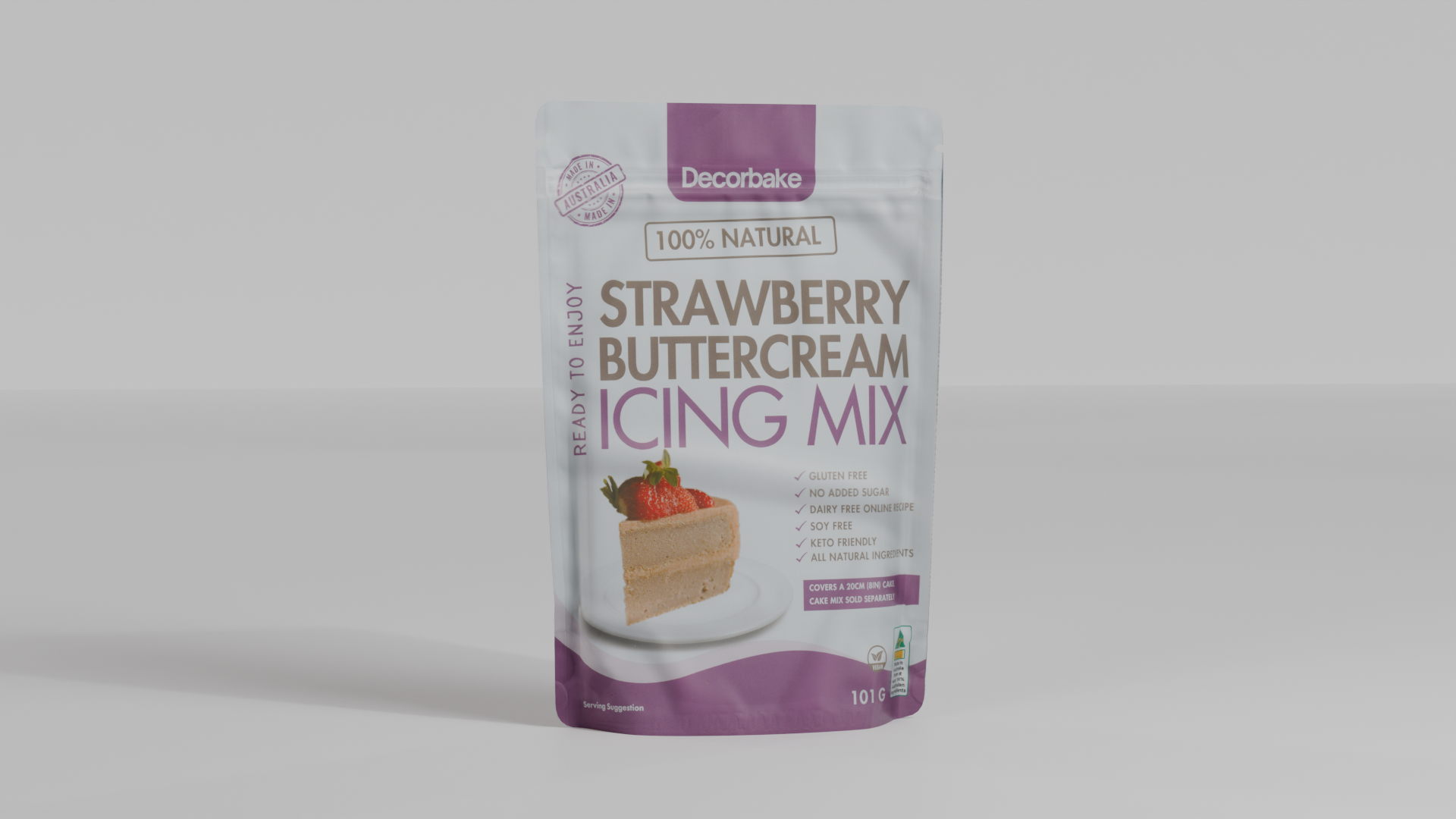 Premium Strawberry Cake and Buttercream Icing Mix | Gluten-Free & No Added Sugar