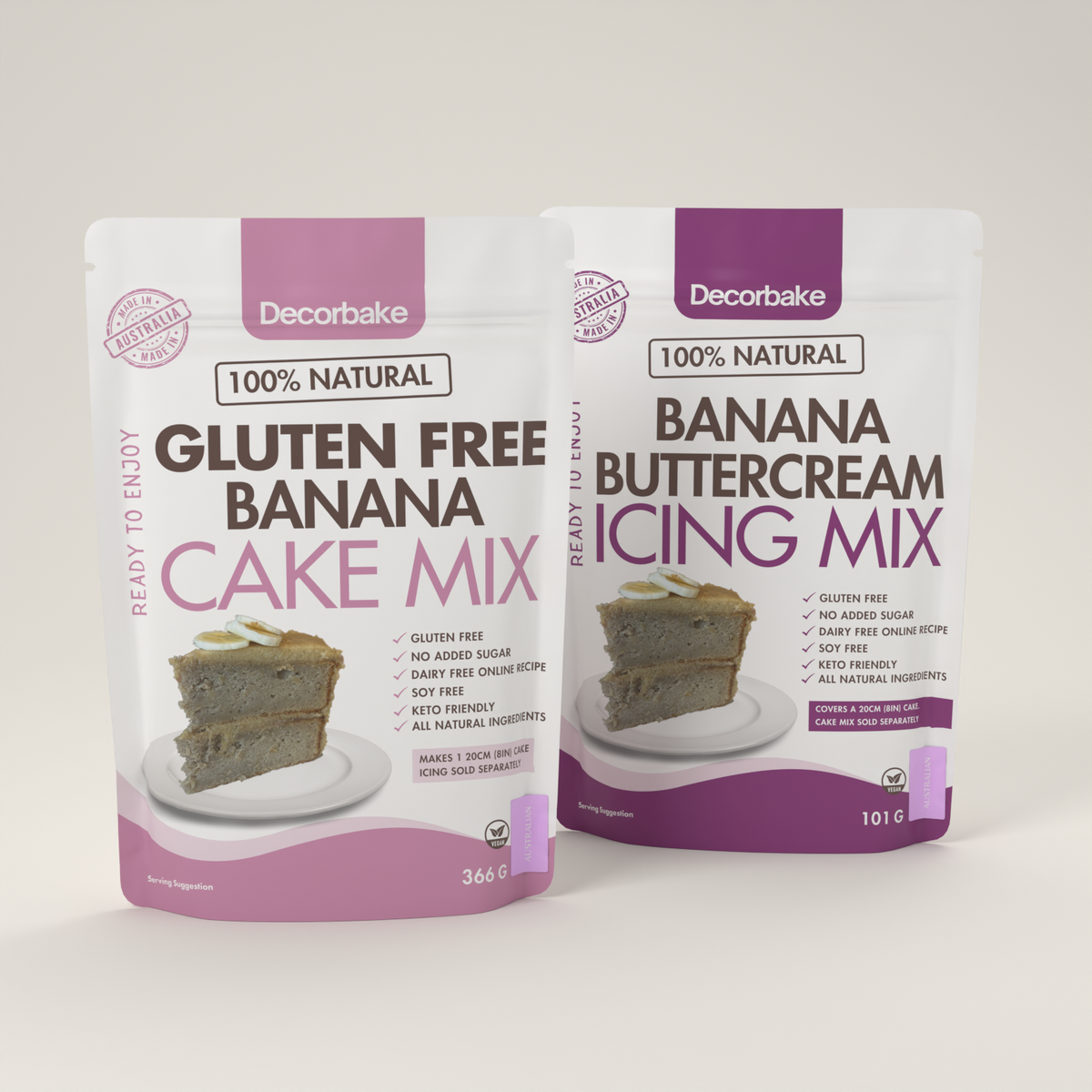 Gluten Free Banana Cake & Icing Mix Bundle!
