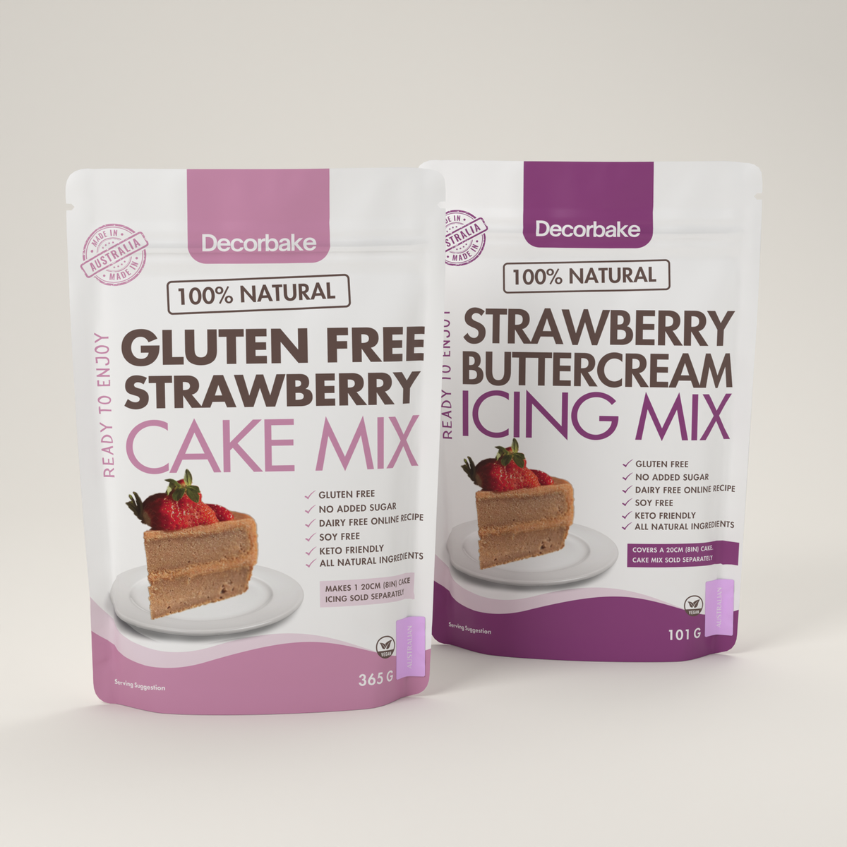 Gluten Free Strawberry Cake & Icing Mix Bundle!